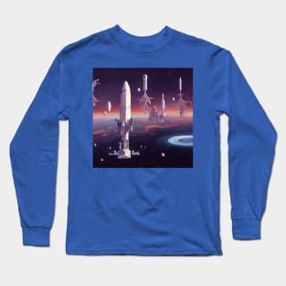 Interplanetary Spaceport Long Sleeve T-Shirt